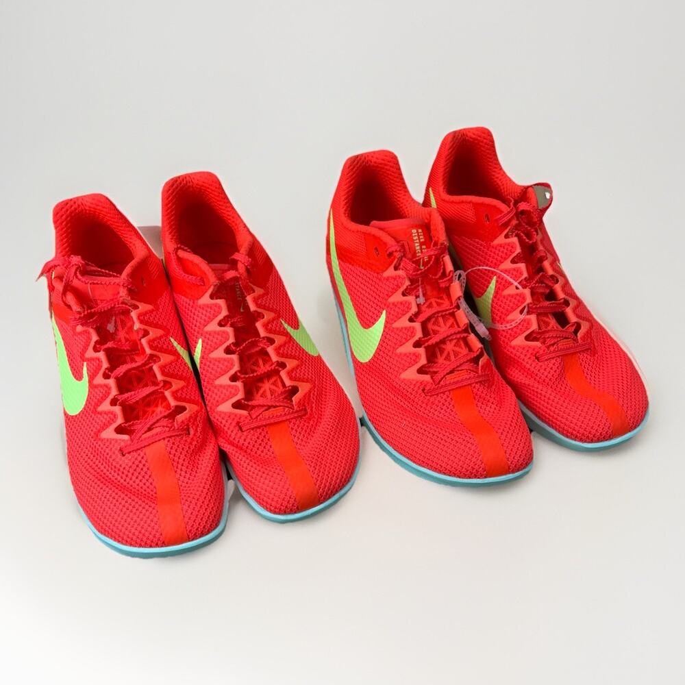 Nike Track Lot 2 Mens 9 FZ9653-600 Red Volt Distance Running Shoes NWOB Spikes